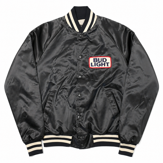 BUD LIGHT Satin Navy Jacket with Hand-Beaded Border