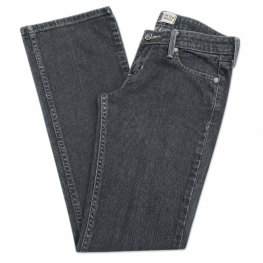 Levi Strauss Low-Rise Straight Leg Dark Blue Jean with Pocket Embroidery