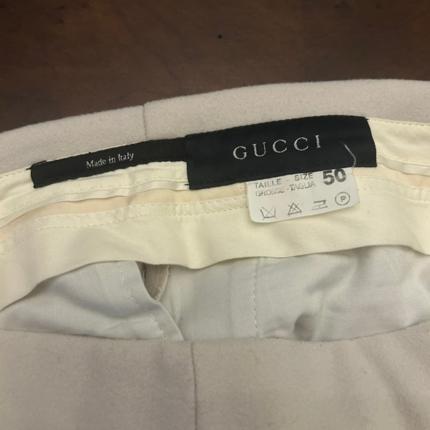 Gucci Vintage Off-White High-Waisted Pants