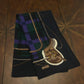 Gucci Vintage 1990s Purple/Green Plaid Shawl with Equestrian Design
