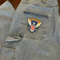 RK Hi-Rise Wide-Leg Blue Denim Painter Pant with Vintage Patch