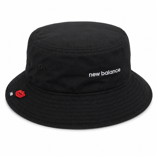 New Balance Black Bucket Hat with LIPS Charm