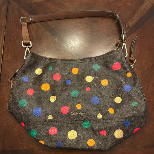 Calvin Klein Handbag with Hand-painted Dots