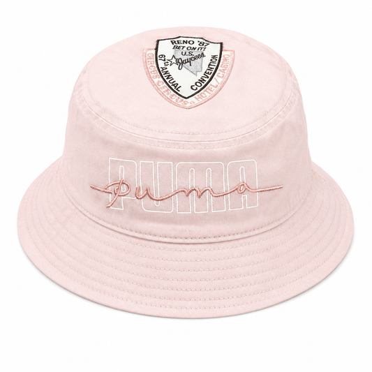 PUMA Pink Bucket Hat with Vintage Patch