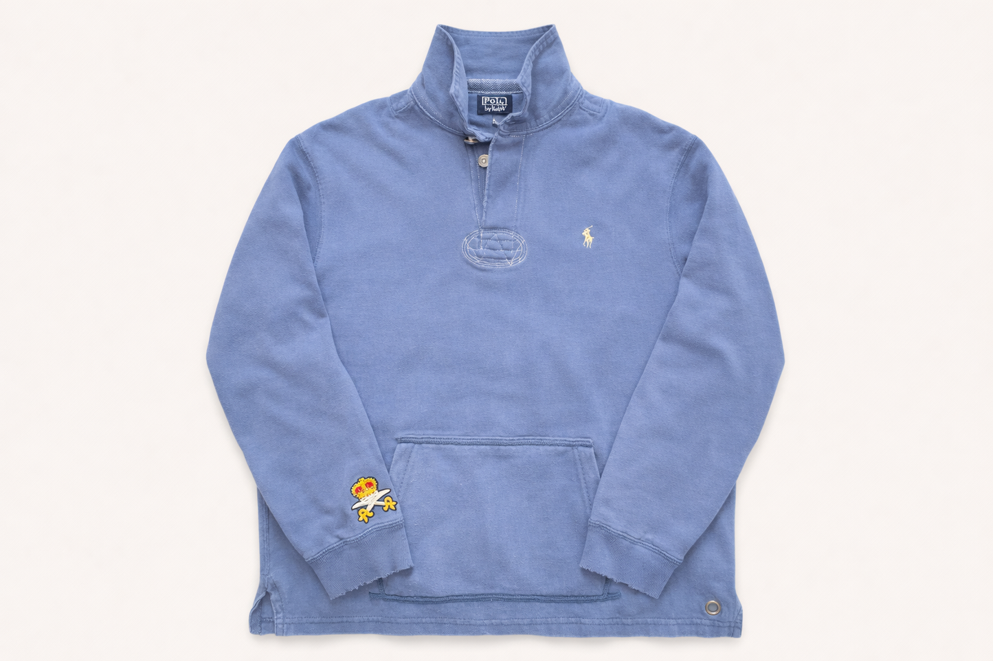 Polo by Ralph Lauren Blue Trapper Lake Rugby with Vintage Patch