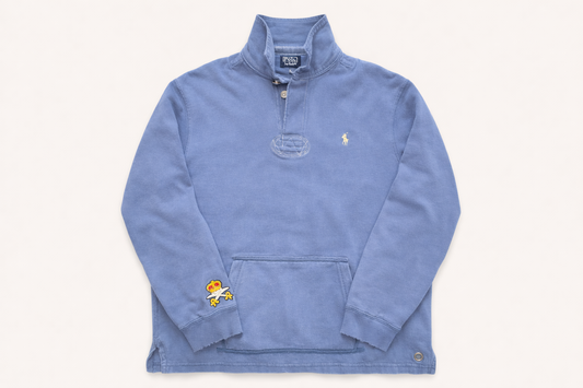 Polo by Ralph Lauren Blue Trapper Lake Rugby with Vintage Patch