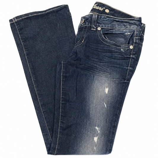 Guess Mid-Rise Bootcut Blue Jeans