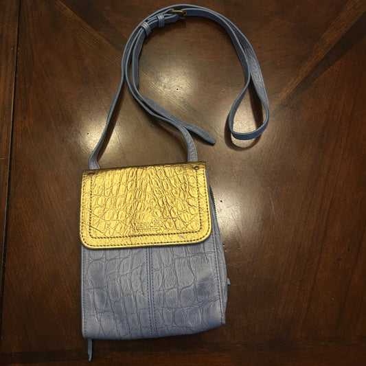 American Leather Co. Two-Tone Minibag with Handpainted Flap