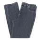 Gloria Vanderbilt Hi-Rise Straight Pindot Blue Jeans with Embroidery and Patch