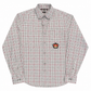 Michael Kors Grey & Red Plaid Shirt with Crown Patch