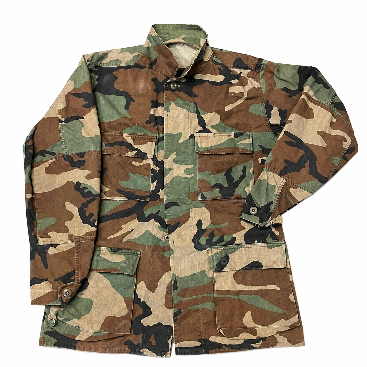 Camo Long Jacket with Hand-Painted QUEEN artwork & Vintage Patch