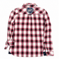 KUT Red Plaid Shirt with Snaps and 'MARTY' Patch