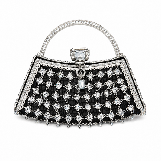 Besso Rhinestone Chainlink Evening Bag