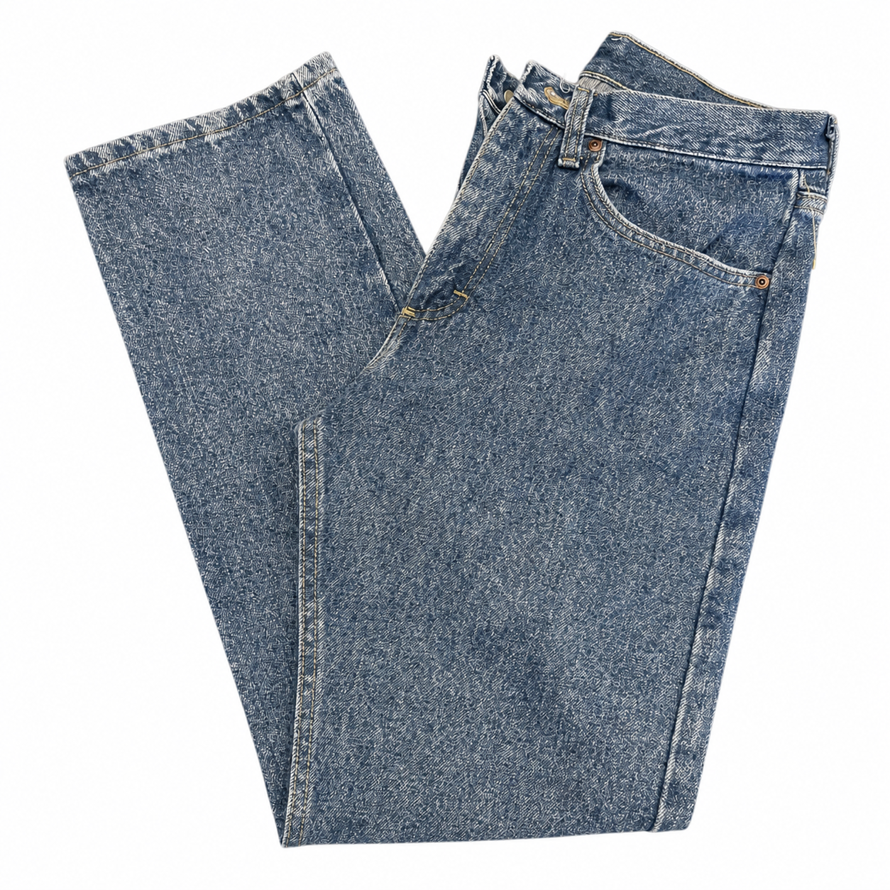 Wrangler 5-Pocket Faded Skinny High-rise Jeans with Blue Label