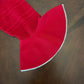 Carolina Herrera Red Cable Jewel 3/4 Sweater and Faux Pearl Sleeve Trim