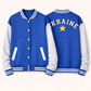 UKRAINE Blue Varsity Bomber Jacket