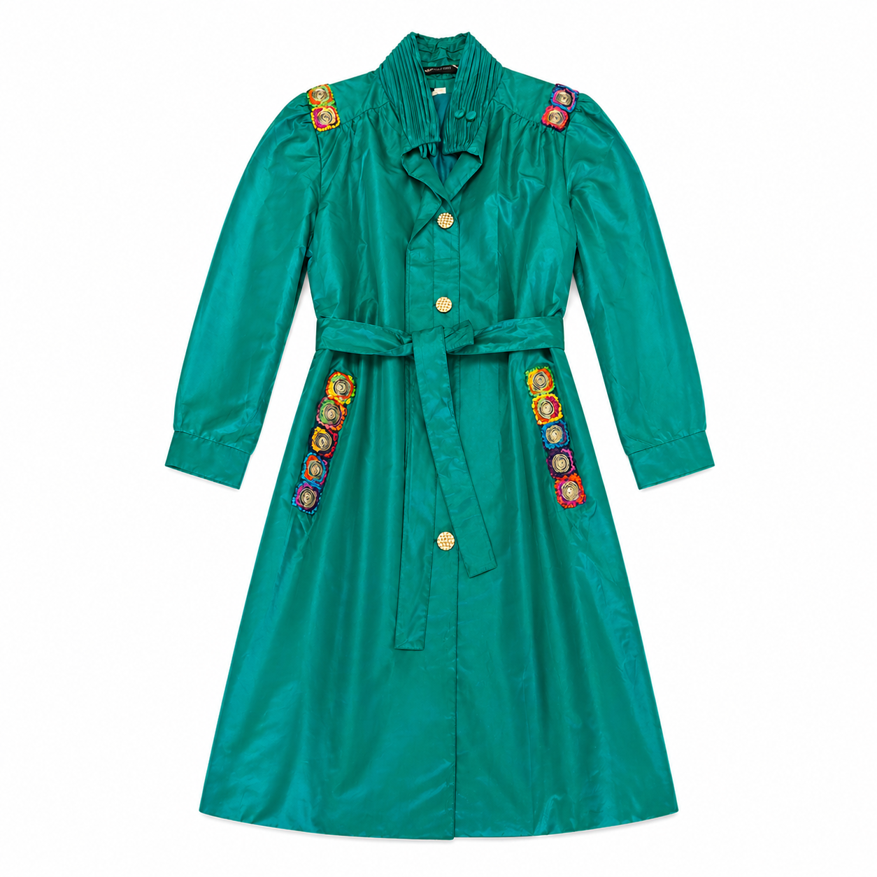 Forecaster of Boston Kelly Green Nylon Trench Coat