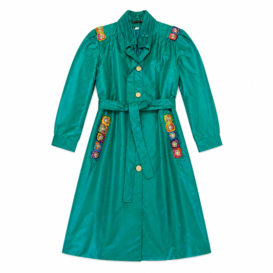 Forecaster of Boston Kelly Green Nylon Trench Coat