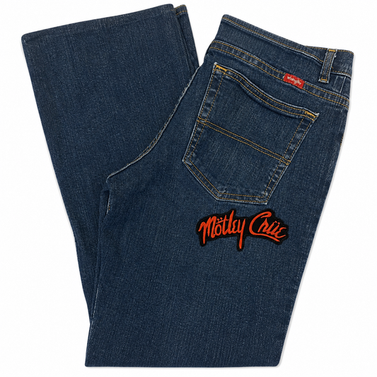 Wrangler Blue Jeans with Motley Crue Patch