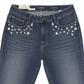 DL1961 Mid-Rise Ultra Insta-Sculpt Ankle Bedazzled Blue Jean