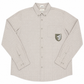 Calvin Klein Grey Button-Front Shirt with Vintage Sword Patch