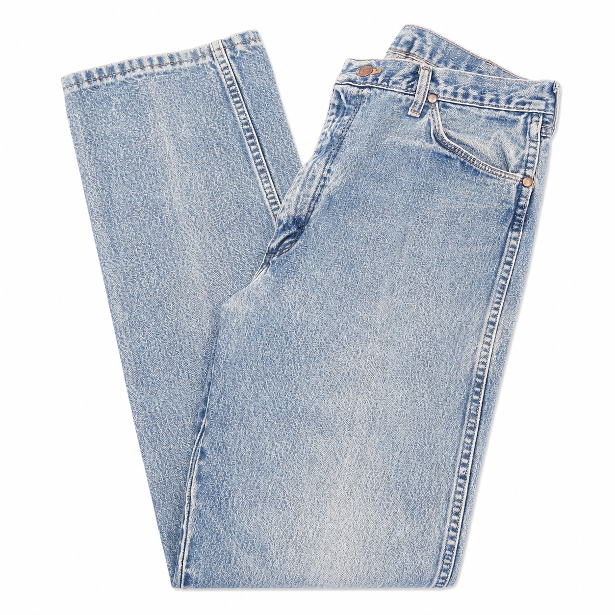 Wrangler 5-Pocket with Orange Stitching Cropped Bootcut High-Rise Jean