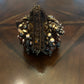 Mary Frances Brown & Copper Beaded Wrist bag