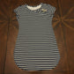 Knit Striped Nvy/White Shirt-Dress with Bee Appliqué