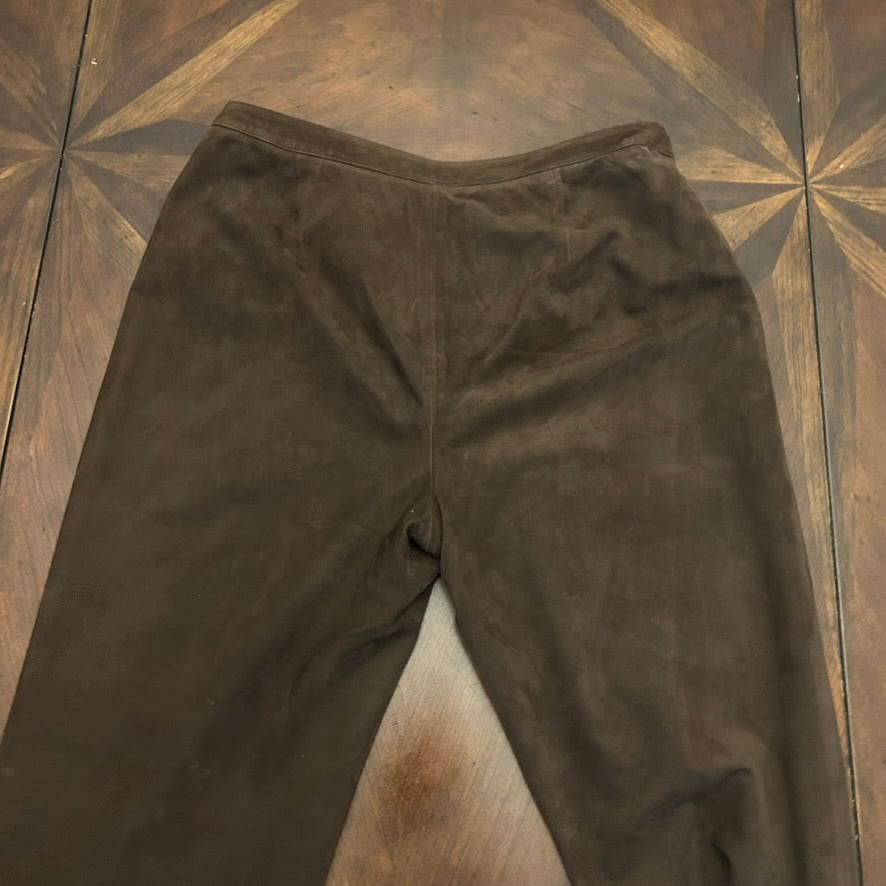 Linda Allard Ellen Tracy Brown Suede Pants