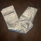 Coach Silver Metallic 5-Pkt Leather Pants