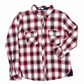 KUT Red Plaid Shirt with Snaps and 'MARTY' Patch