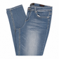 EARL Mid-Rise Skinny Jeans with Lace and Crystal Trim