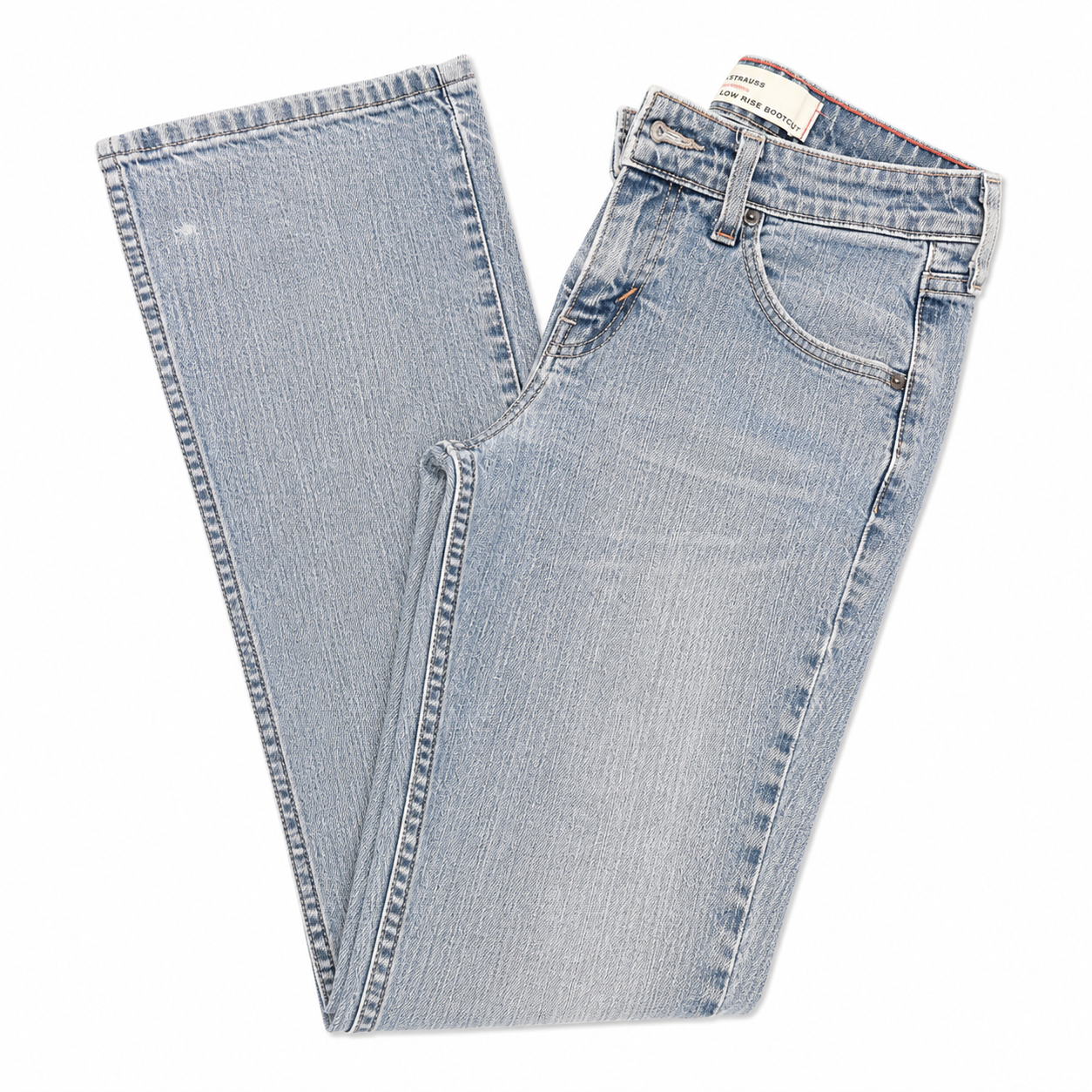 Levi Strauss Signature 5 pkt Low Rise Bootcut Faded Blue Jeans
