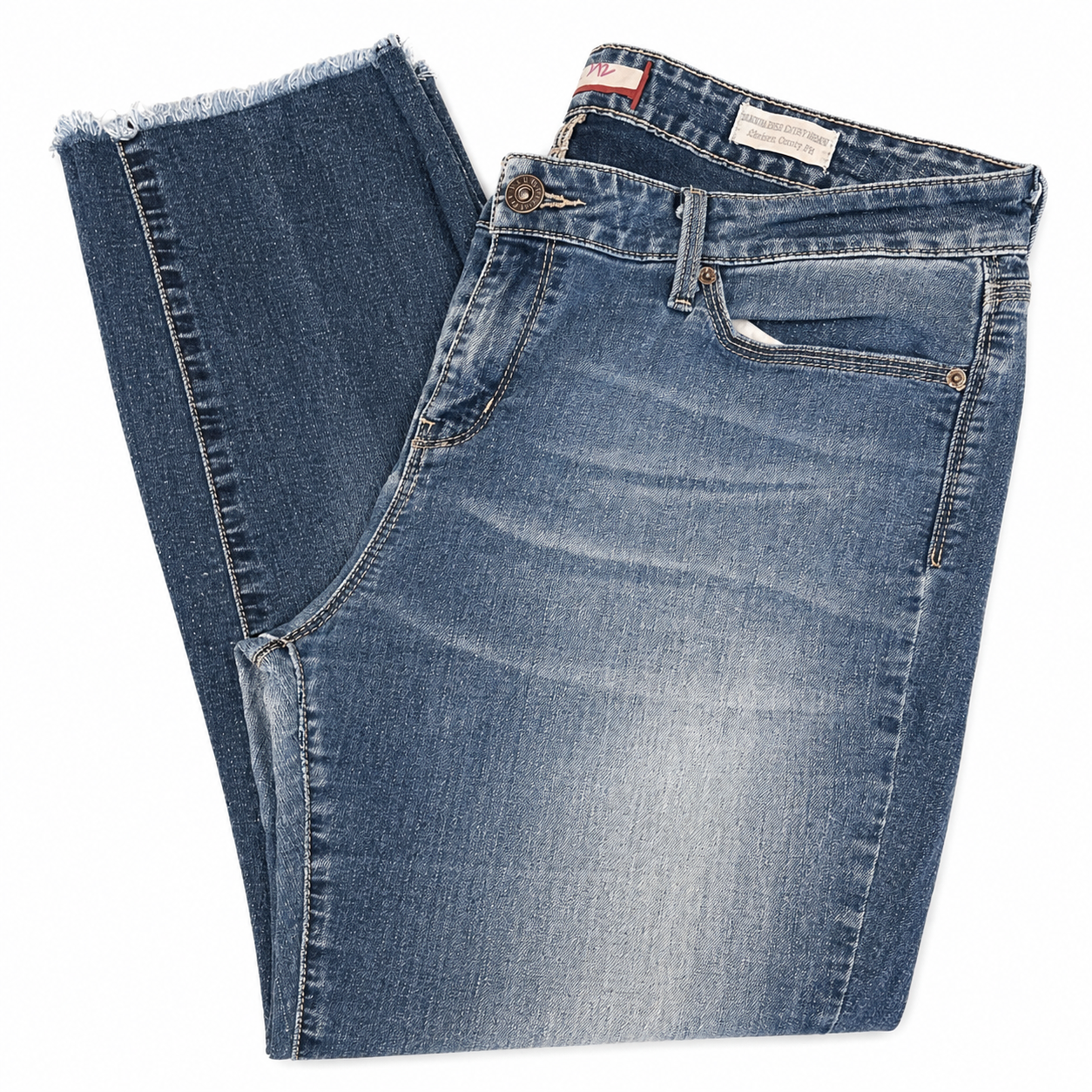 Guess Hi-Rise Straight Leg Blue Jeans