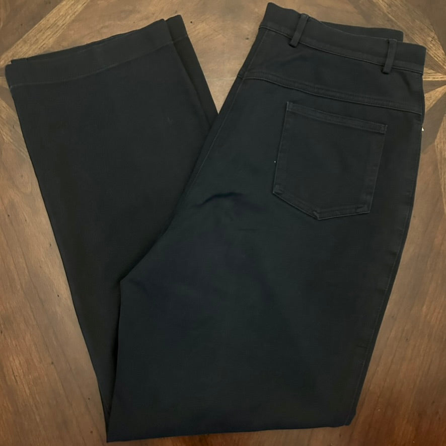 St. John Sport Black Jean with Crystal Button