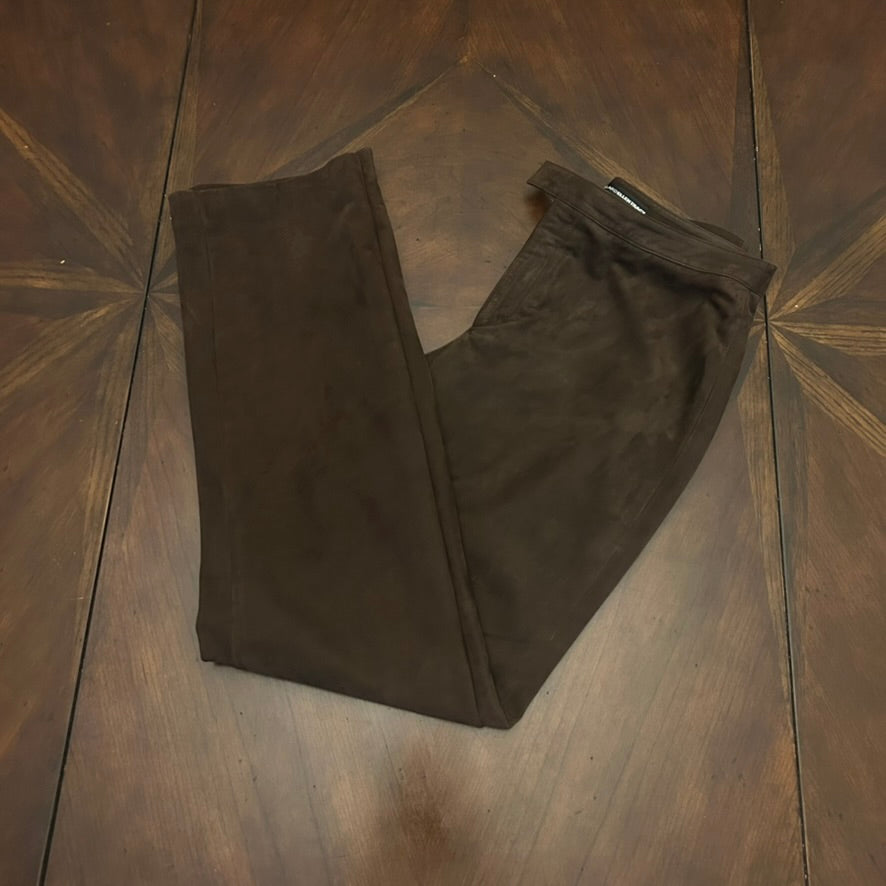 Linda Allard Ellen Tracy Brown Suede Pants