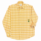 Eddie Bauer Tartan Yellow Plaid Shirt with Ohio Patch