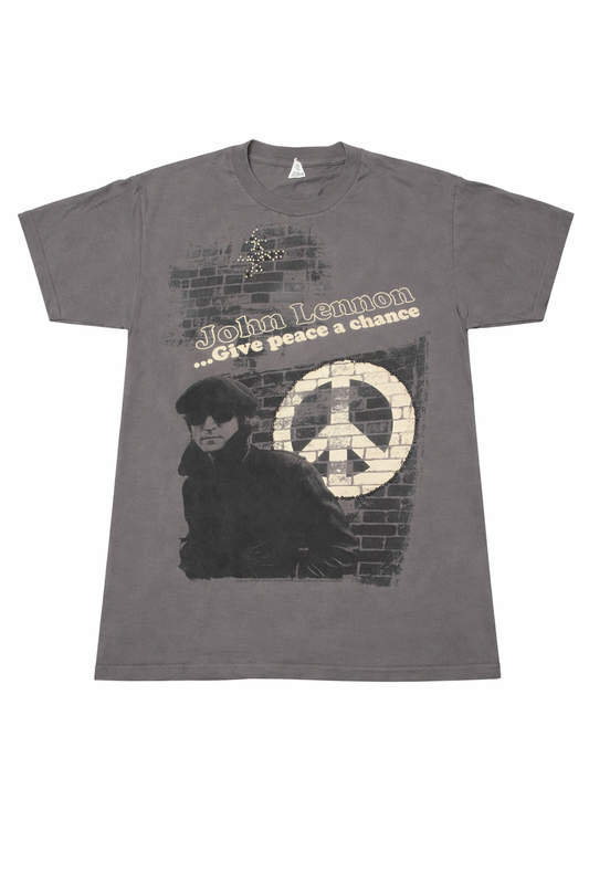 John Lennon Graphic Tee with Hand-beading