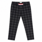 Thom Browne Black Plaid Pants with Red/White/Blue Stripe at Waist