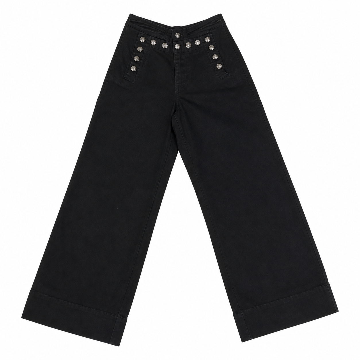 Authentic Navy Sailor Pants with Added Buttons and Embellishment