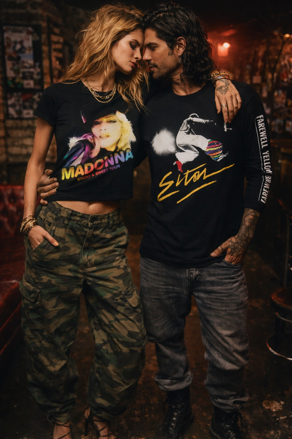 Madonna Hand-Beaded Graphic Tee from "Sweet and Sticky Tour"