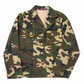 Camo Jacket with GRATEFUL Lettering and Hand-stitching