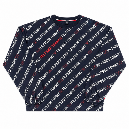 Tommy Hilfiger Logo Fleece Top with Hand-Beading