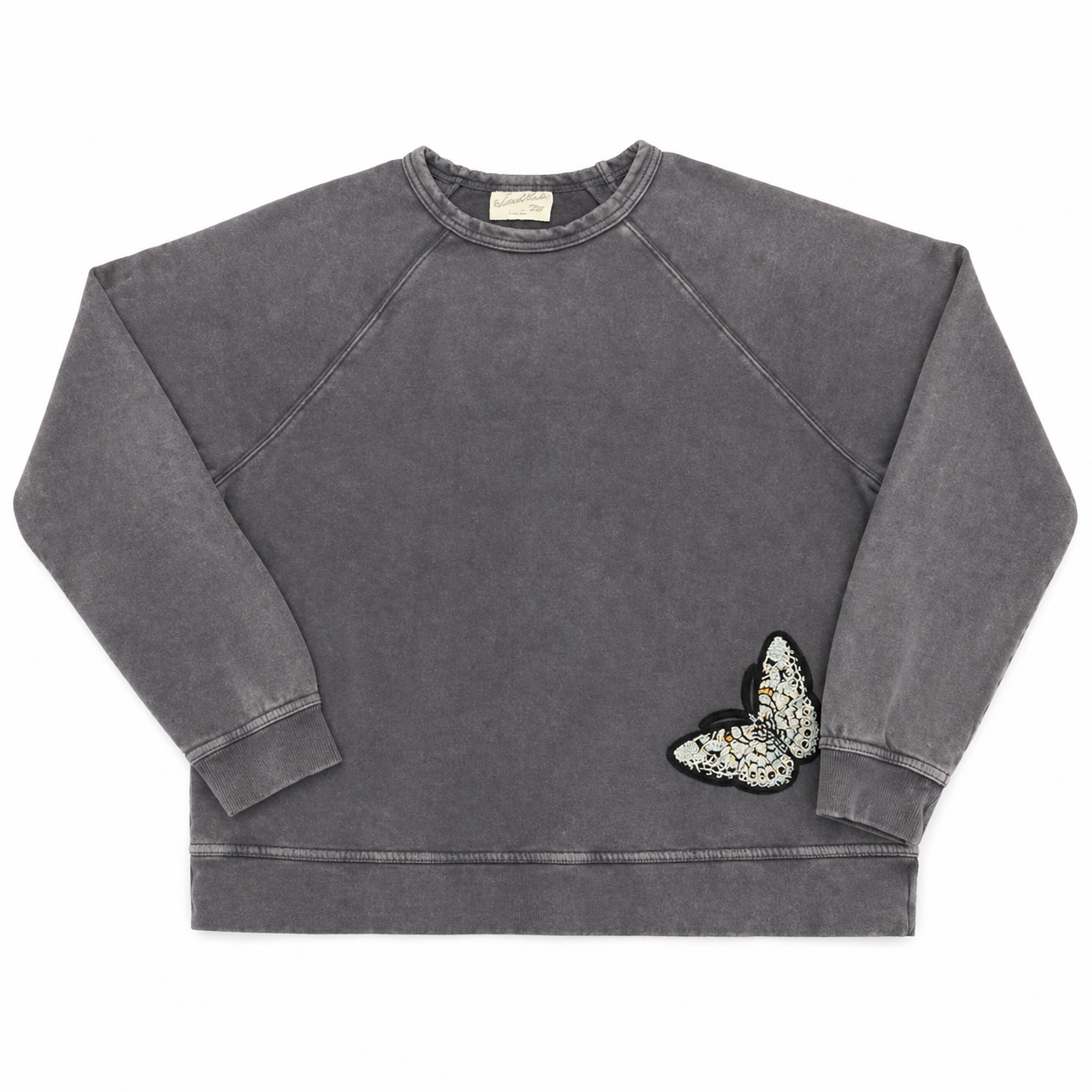 Universal Thread Faded Sweatshirt with Butterfly Patch