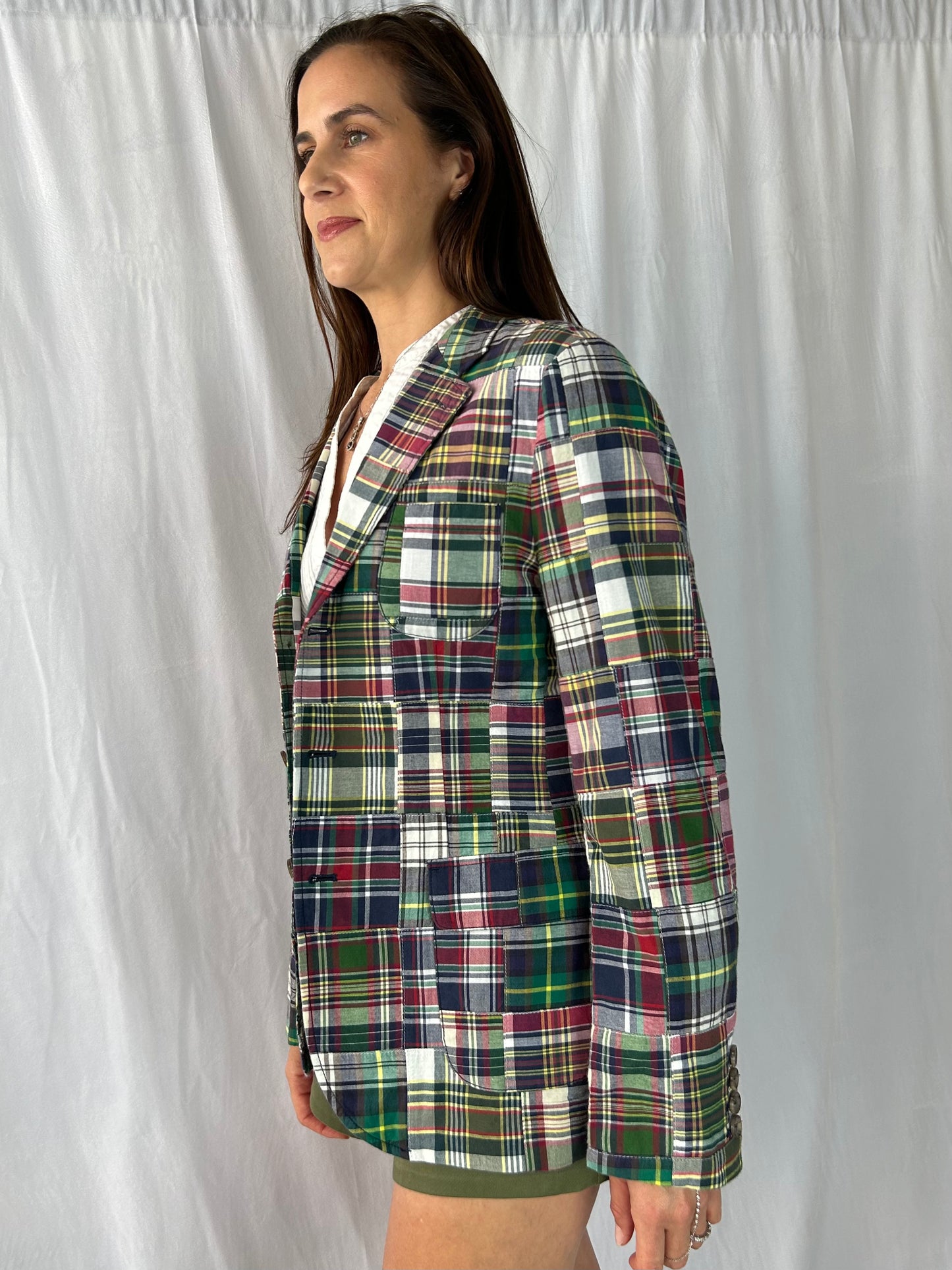 Polo Ralph Lauren Madras Plaid Single-Breasted Blazer