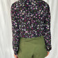 Brooks Brothers Long-Sleeve Navy Floral Blouse