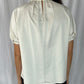 J. Crew Ivory Short-Sleeve Blouse with Flap Tie