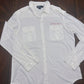 Polo by Ralph Lauren White Button-Up Shirt with "Je Vous Aime" Embroidery