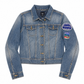 Gap Blue denim jacket with Vintage patches