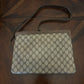 Gucci  Brown Logo Vintage 1980s Shoulder Handbag with Exterior Pocket